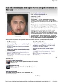 Photo of the WOAI Article - Man who kidnapped and raped 7-year-old girl sentenced to 40 years